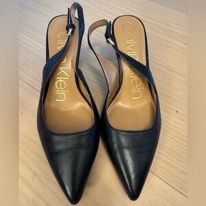 Calvin Klein Black Slingback Heels